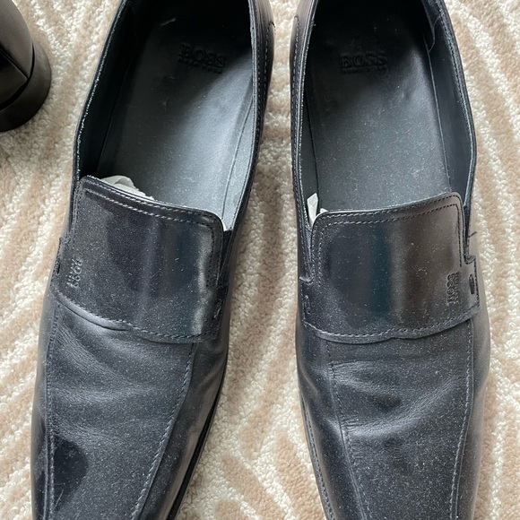 Boss Black Leather Slip-On Loafers main image 4